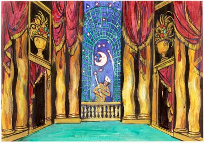 Pagliacci, Stage Setting for Court Theatre by Charles Ricketts